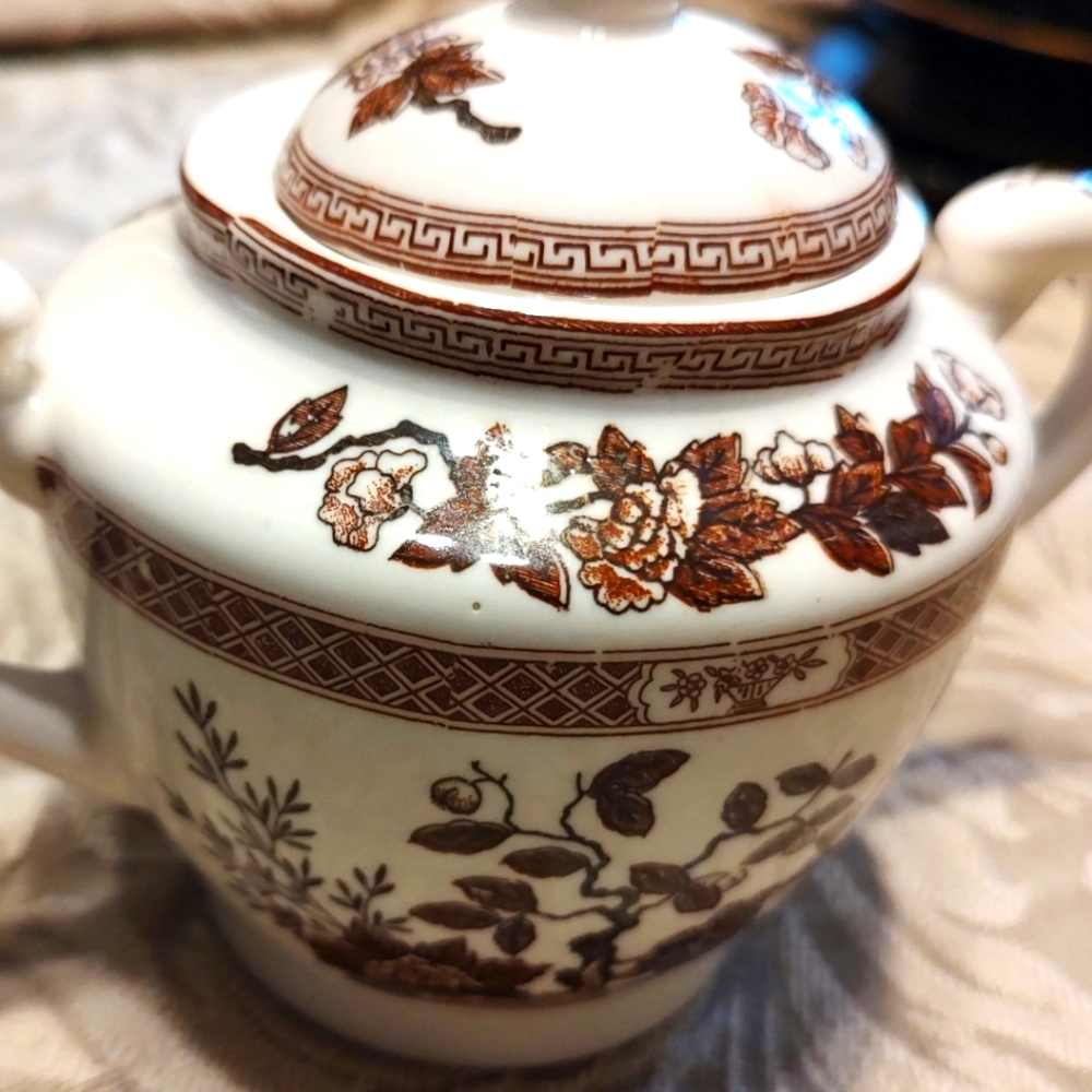 🍂⛩️🍂Beautiful True Antique Nasco Japan Asian Oriental Ceramic Sugar Bowl & Lid - Picture 14 of 14